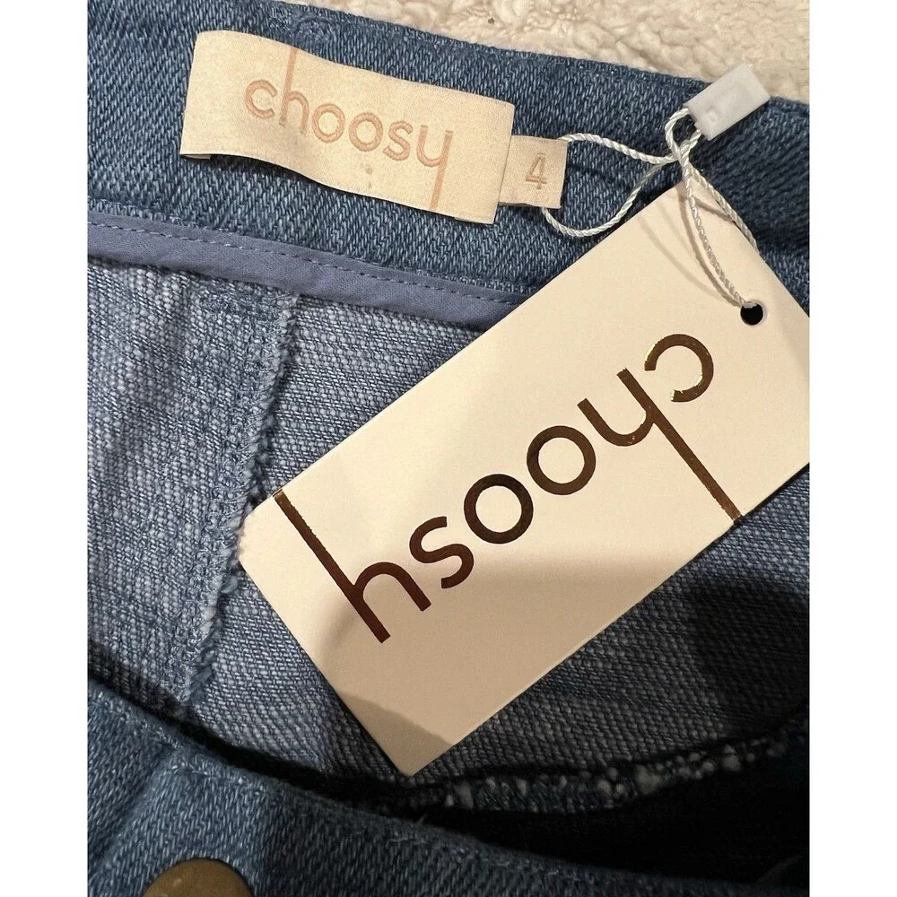 NWT Choosy Blue Bermuda Pull On Cotton Shorts Size 4